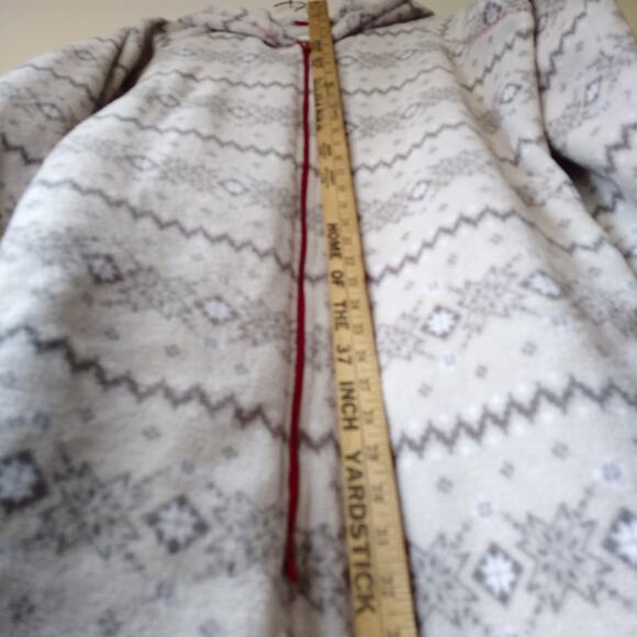 NEW Macys Family Pajamas PJ Men M Winter Fairisle Onesie Hood Pockets Soft Plush - Picture 13 of 13